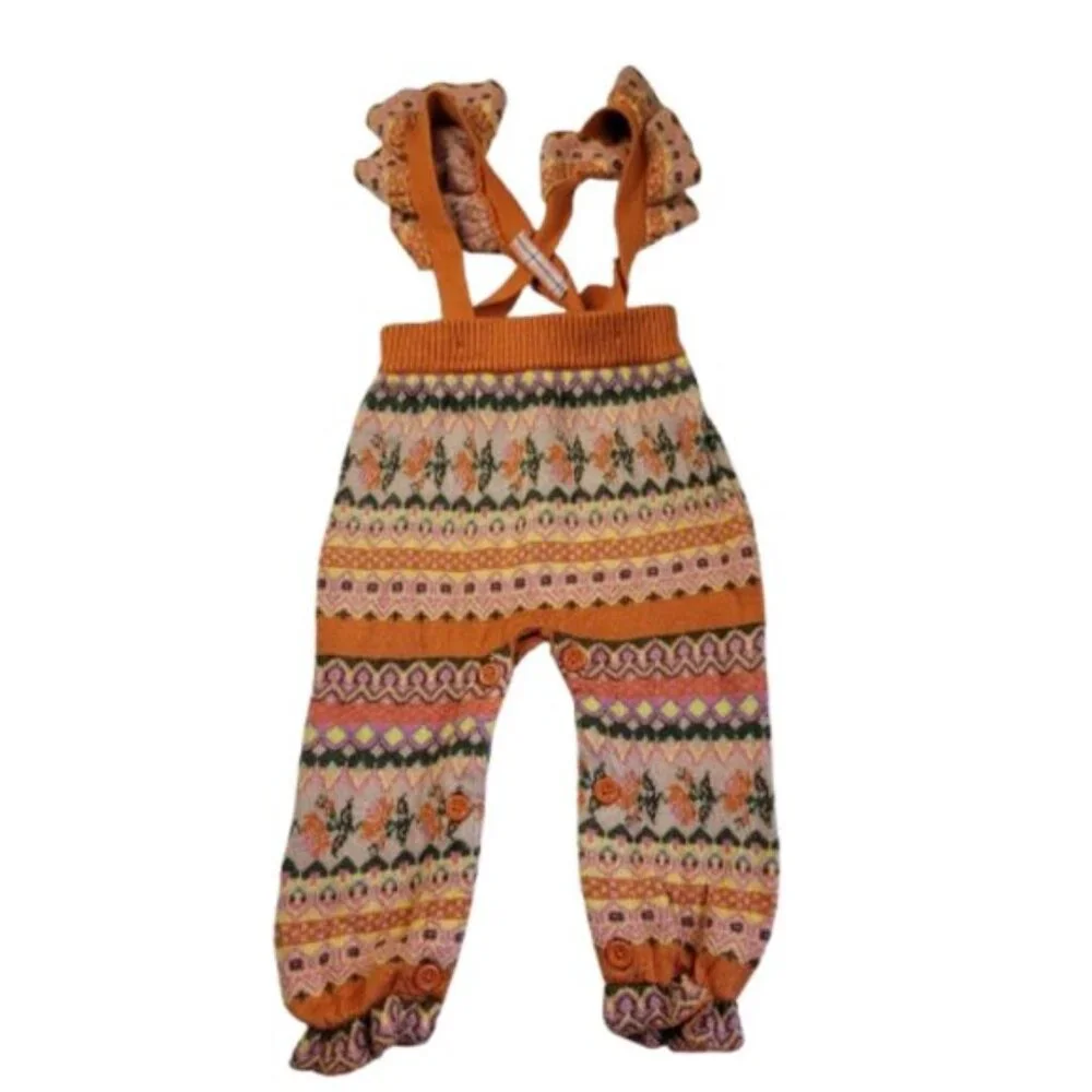 Matilda Jane Pumpkin Pie Romper Girls Size 6-12M Fall Knit One Piece